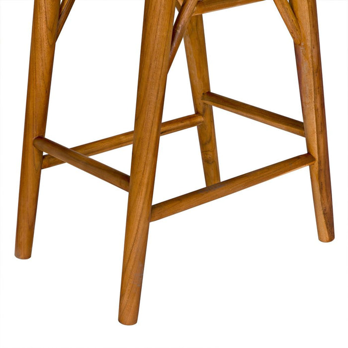 Noir Murphy Counter Stool, Teak, 19.5" W