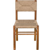 Noir Franco Dining Side Chair, Teak w/ Synthetic Woven, 18" W