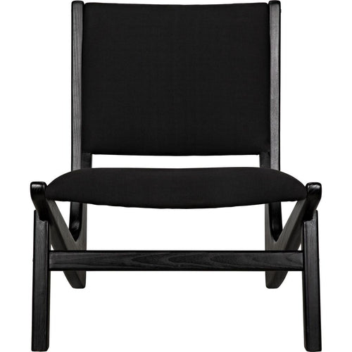 Noir Boomerang Chair, Charcoal Black - Sungkai/Mindi, 28" W