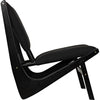 Noir Boomerang Chair, Charcoal Black - Sungkai/Mindi, 28" W