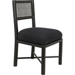 Noir Lobos Dining Chair, Charcoal Black - Mindi, 18" W