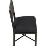 Noir Lobos Dining Chair, Charcoal Black - Mindi, 18" W