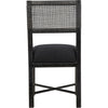 Noir Lobos Dining Chair, Charcoal Black - Sungkai/Mindi, 18" W