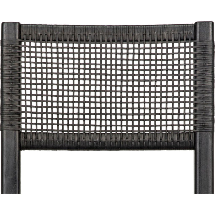 Noir Lobos Dining Chair, Charcoal Black - Mindi, 18" W