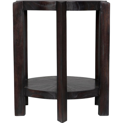 Noir Yuhuda Small Side Table, Sombre Finish - Mindi, 25"