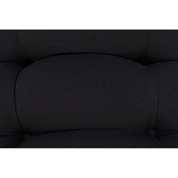 Noir Hanzo Chair w/ Steel Legs, Charcoal Black, 32" W