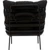 Noir Hanzo Chair w/ Steel Legs, Charcoal Black, 32" W