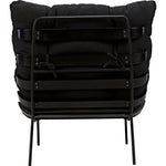 Noir Hanzo Chair w/ Steel Legs, Charcoal Black, 32" W