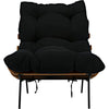 Noir Hanzo Chair w/ Steel Legs, Teak, 32" W