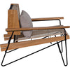 Noir Benson Chair - Teak, Industrial Steel, & Rope, 30" W