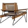 Noir Benson Chair - Teak, Industrial Steel, & Rope, 30" W