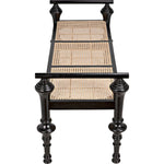 Noir Indochine Bench - Mindi & Caning, 65" W