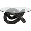 Primary vendor image of Noir Phobos Coffee Table, Cinder Black w/ Glass, 35.5"