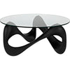Primary vendor image of Noir Orion Coffee Table, Black Resin Cement w/ Glass, 35.5"