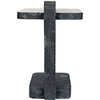 Noir North Side Table, Black Marble, 15"