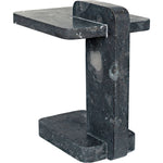 Noir North Side Table, Black Marble, 15"