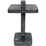 Noir North Side Table, Black Marble, 15"
