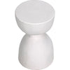Noir Hourglass Stool, White Fiber Cement, 15" W
