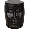 Noir Head Side Table, Black Fiber Cement, 14"