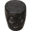 Noir Head Side Table, Black Fiber Cement, 14"