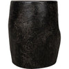 Noir Head Side Table, Black Fiber Cement, 14"