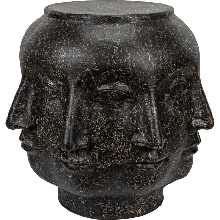 Primary vendor image of Noir Multi-Face Stool, Black Fiber Cement, 19" W