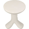 Noir Laramy Side Table, White Fiber Cement, 20"