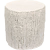 Noir Trunk Side Table, White Fiber Cement, 17"