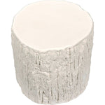 Noir Trunk Side Table, White Fiber Cement, 17"