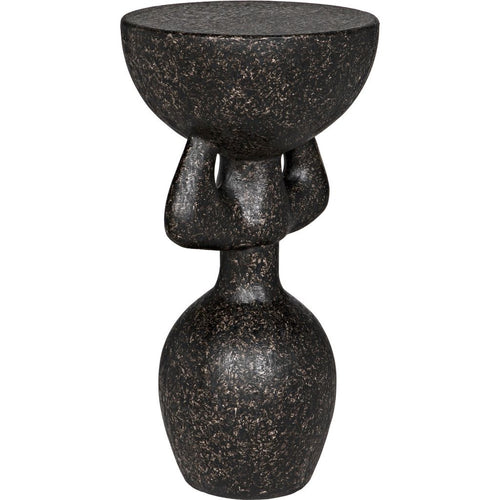 Noir African Side Table - Fiber Cement, 14"