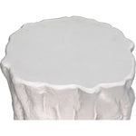 Noir Damono Stool/Side Table, White Fiber Cement, 16"