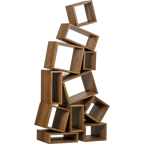 Primary vendor image of Noir Cubist Bookcase, Dark Walnut, 34" W