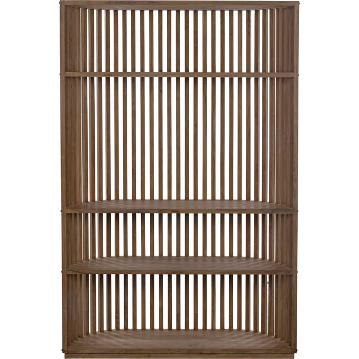 Noir Opal Bookcase, Teak, 50" W