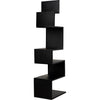 Noir Laszlo Bookcase, Black Steel, 17.5" W