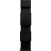 Noir Laszlo Bookcase, Black Steel, 17.5" W