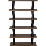 Noir Mood Bookcase, Ebony & Dark Walnut, 46" W