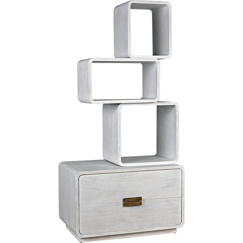 Primary vendor image of Noir Belini Bookcase, White Wash - Mahogany & Veneer, 36" W