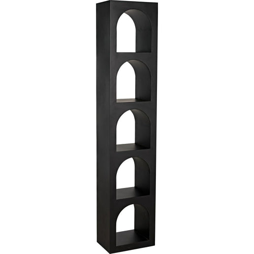 Primary vendor image of Noir Aqueduct Bookcase, C, Black Metal - Industrial Steel, 15" W