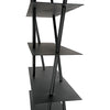 Noir Siddhartha Bookcase, Black Metal - Industrial Steel, 45" W