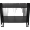 Noir Mila Bookcase - Industrial Steel, 36" W