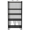 Noir Mila Bookcase - Industrial Steel, 36" W