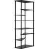 Noir Everest Bookcase - Industrial Steel, 36" W