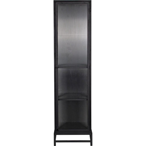 Noir Chandler Tall Cabinet, Black Steel, 19.5" W