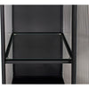 Noir Chandler Tall Cabinet, Black Steel, 19.5" W