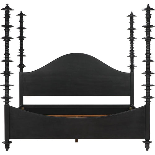 Noir Ferret Bed, Eastern King, Pale - Mahogany
