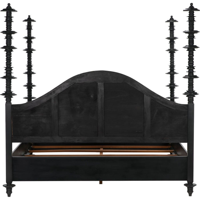 Noir Ferret Bed, Eastern King, Pale - Mahogany
