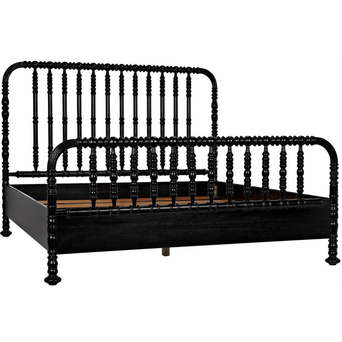 Primary vendor image of Noir Bachelor Bed, Eastern King, Hand Rubbed Black - Mahogany