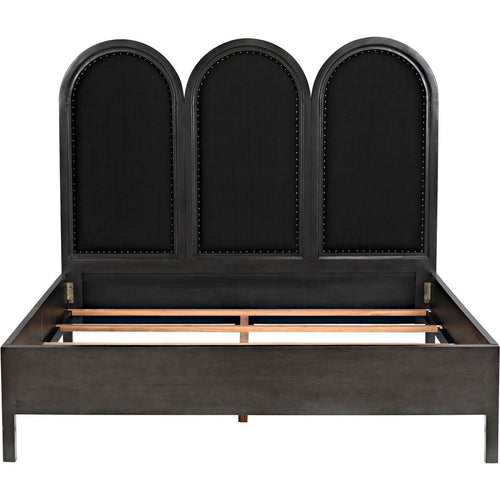 Noir Arch Bed, Eastern King, Pale - Mahogany