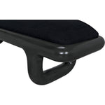Noir Sigmund Bench - Mahogany & Black Cotton, 70.5" W