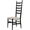 Noir Ladder Dining Chair, Hand Rubbed Black - Mahogany, 19" W